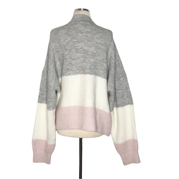 Topshop Striped Colorblock Chunky Sweater - Picture 7 of 12